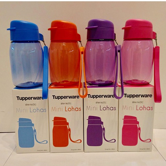 Bình nước Tupperware Mini Lohas 350ml, tiện dụng cho trẻ nhỏ (giao màu ngẫu nhiên)