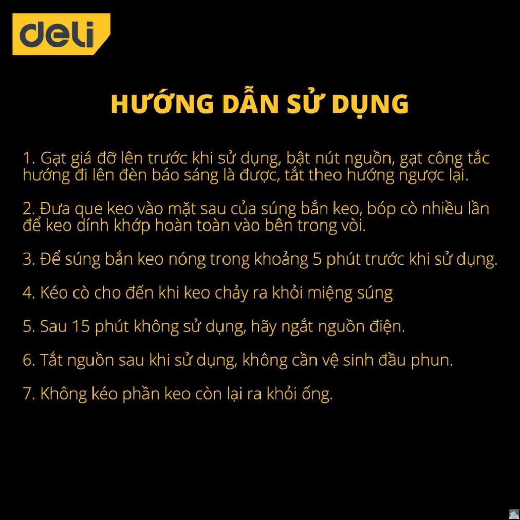 Súng Bắn Keo Deli 40W Chất Lượng Cao - Kích Thước Nhỏ Gọn, Công Suất Lớn, Nhỏ Gọn, Dễ Dàng Sử Dụng - DL2540