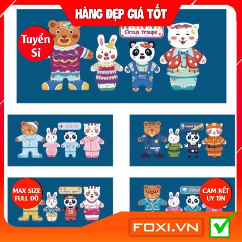 Đồ chơi ghép hình nam châm Foxi thay trang phục nhà gấu moondog nhiều Chủ đề chuyên nghiệp