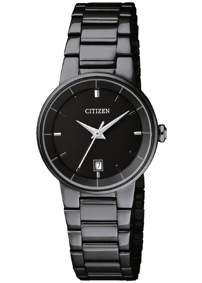 Đồng Hồ Citizen Nữ Dây Kim Loại Pin-Quartz EU6017-54E - Mặt Đen (27mm)