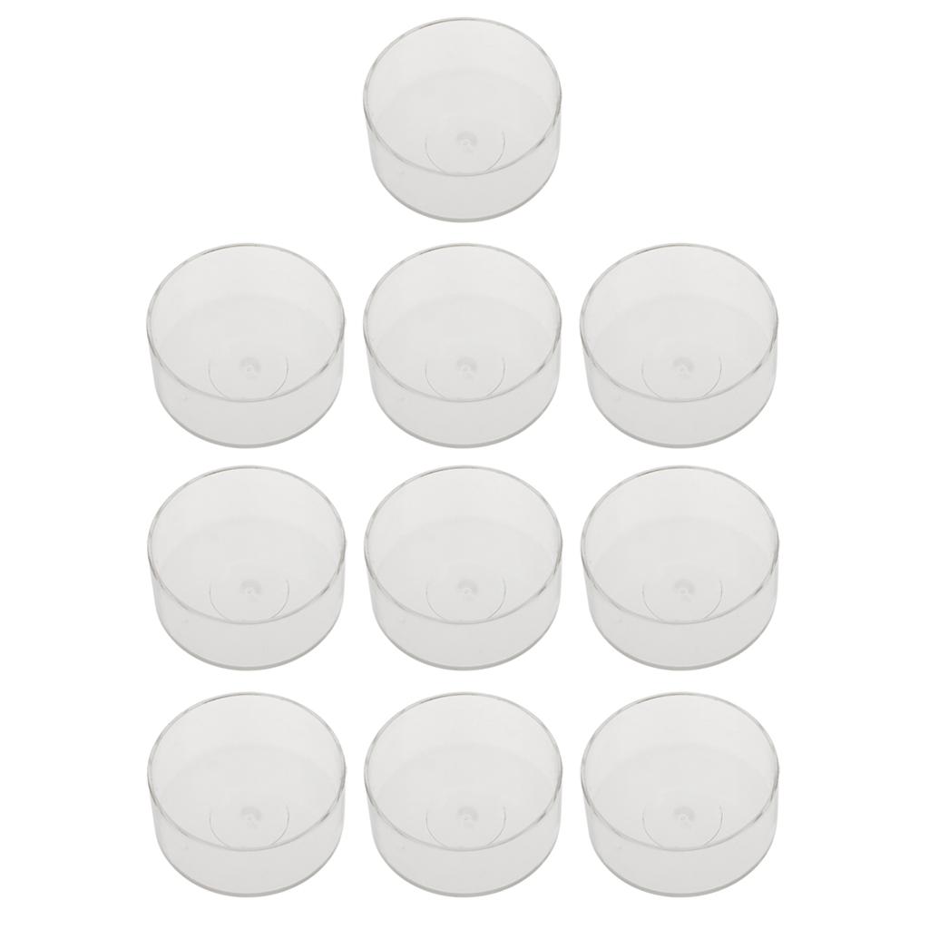 100x Trước Bông Sáp Nến Bấc Và 20x Nhựa Trong Suốt Vòng Hình Nến Tealight Cốc Trống Khuôn Mẫu, nến Làm Chất Liệu