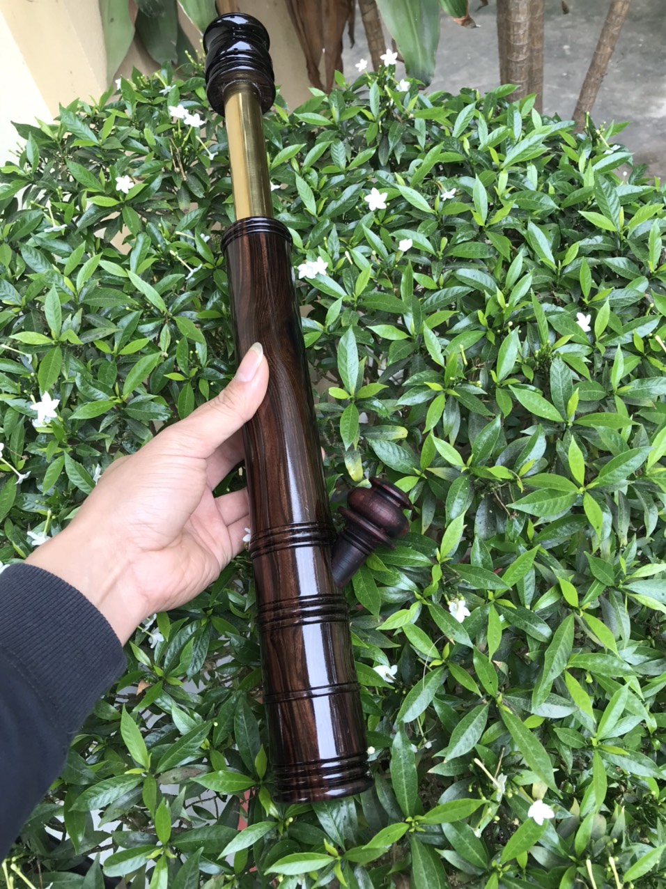 Điếu Cày MiNi Rút Gỗ Mun Hoa Sang Trọng Đẳng Cấp