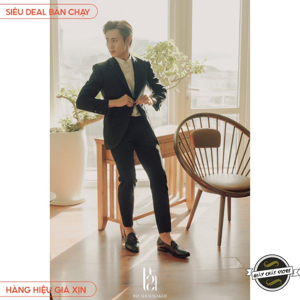 Giày Lười Nam Da Pu Công Sở Đế Cao Su Tăng Chiều Cao Phong Cách Lịch Lãm Full Box - B21 Shoemaker