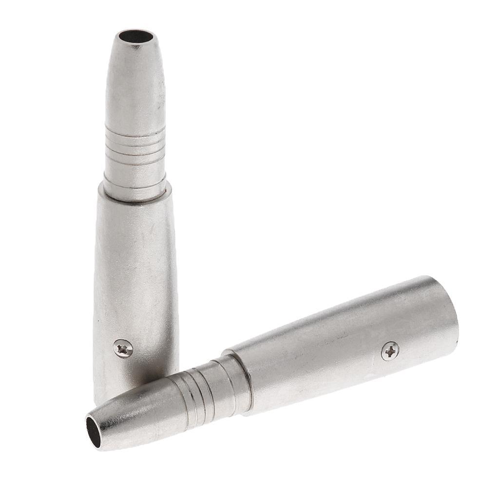 2PC Converter Adapter XLR 3 Pin Male to 1/4" 6.35mm Female Socket Audio Adapter Jack+3 Pin XLR Female to 6.35mm Male Stereo Audio Microphone Mic Adapter Converter Connector for many other applications