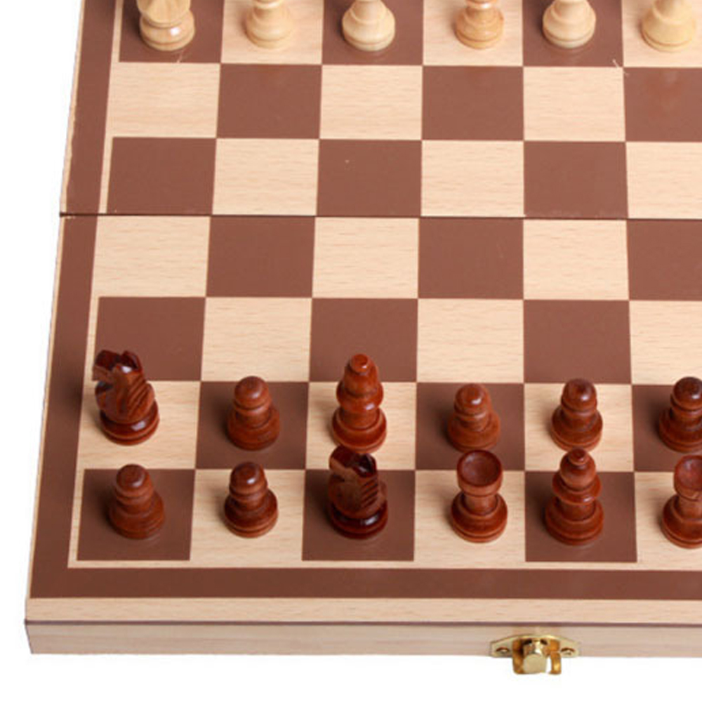 Bộ Cờ Vua Bằng Gỗ Có Thể Gấp Lại Cho Gia Đình Và Bé