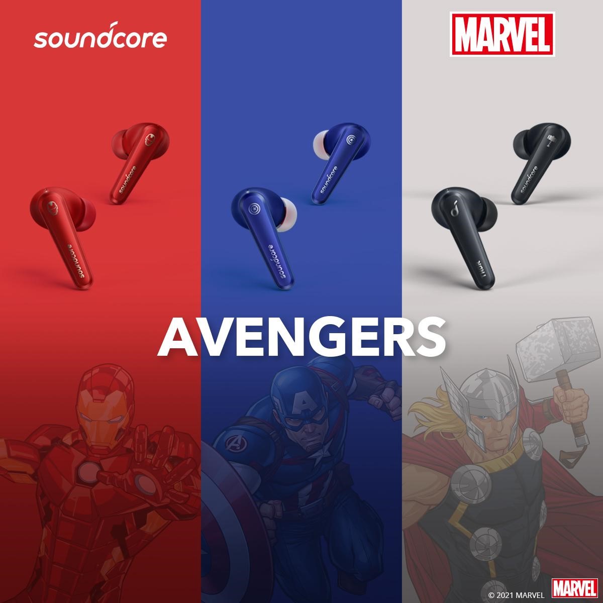 Tai nghe bluetooth SOUNDCORE (by ANKER) LIBERTY AIR 2 PRO Phiên bản Marvel  - A3951H