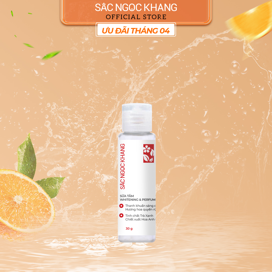 [Size du lịch] Sữa tắm dưỡng thể Nano Collagen Sắc Ngọc Khang giúp da sạch-căng mịn-trắng sáng (Chai 30ml)