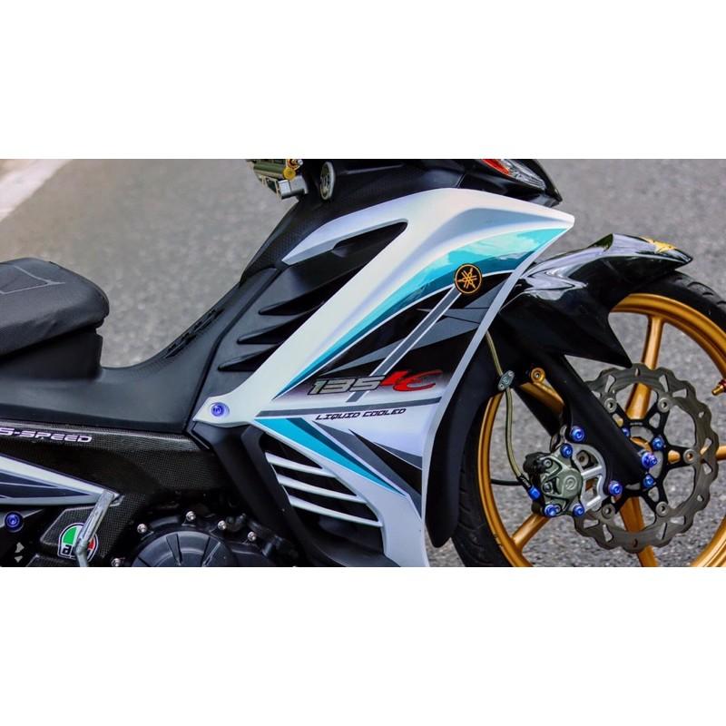 Tem rời rơi Exciter 135 Trắng đen xanh -1