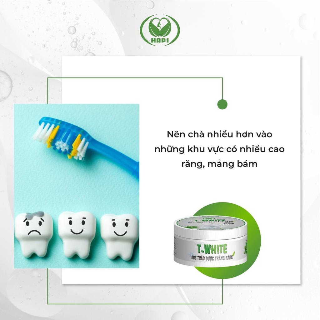 Bột Thảo Dược Trắng Răng T-White 50g giảm hôi miệng nhiệt miệng viêm nướu giúp trắng răng hơi thở thơm mát