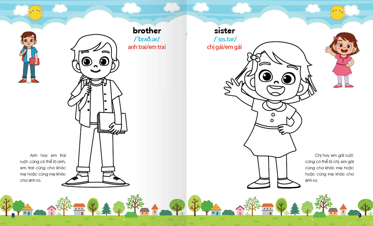 Sách - Colouring 365 ngày Tô màu - KHÁM PHÁ THẾ GIỚI PHÁT TRIỂN TRÍ TUỆ - Gia đình, Nghề nghiệp, Thể thao.