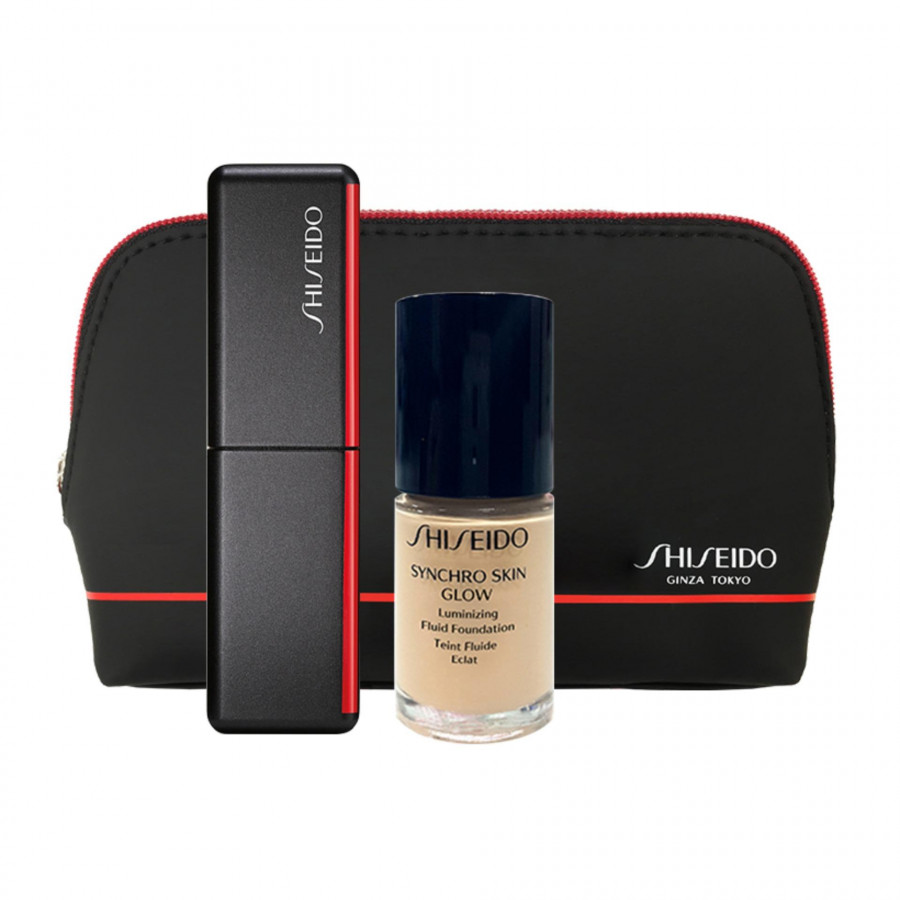 Bộ son lì Shiseido ModernMatte Powder Lipstick 510 Nightlife + Phấn nền dạng lỏng Synchro Skin Glow Luminizing Fluid Foundation N3 10ml