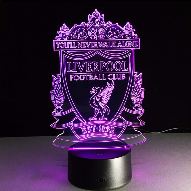 Đèn Ngủ 3D Led Sáng Tạo Mẫu Logo Liverpoor