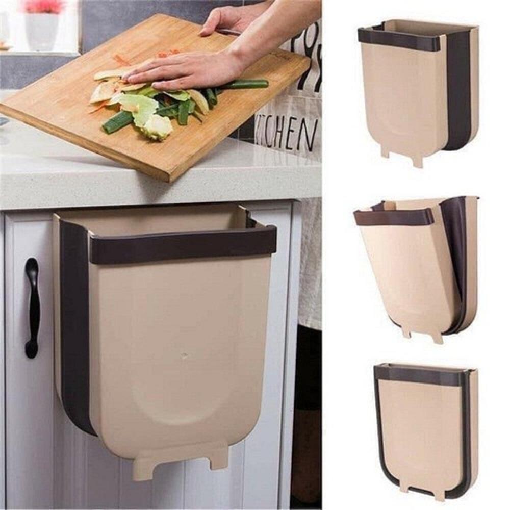 Thùng rác thông minh gấp gọn loại to treo tủ nhà bếp, trên ô tô tiện lợi