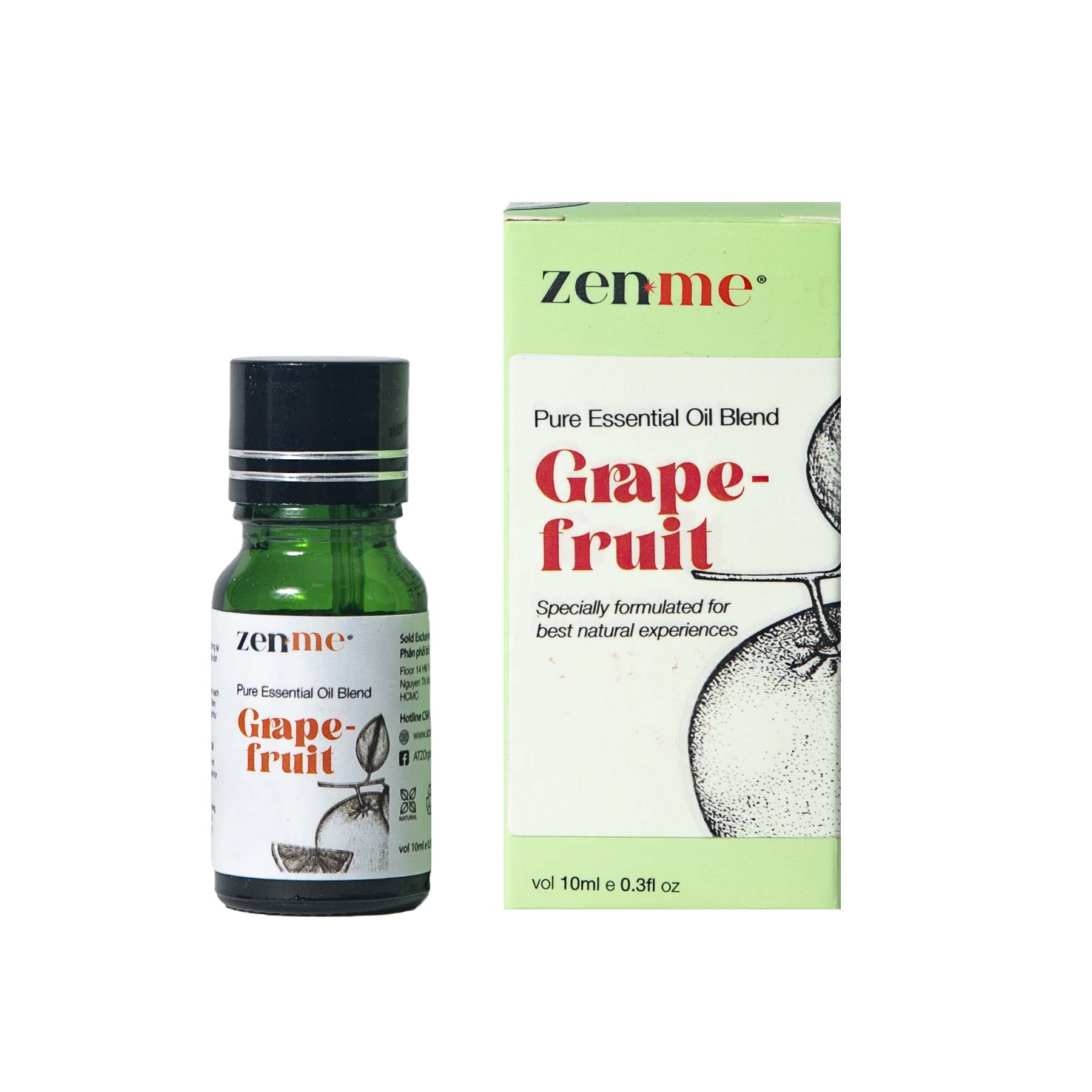 Tinh dầu tinh chất Zenme hương vị Vỏ Bưởi 10ml giúp phấn chấn tinh thần, thư giãn.