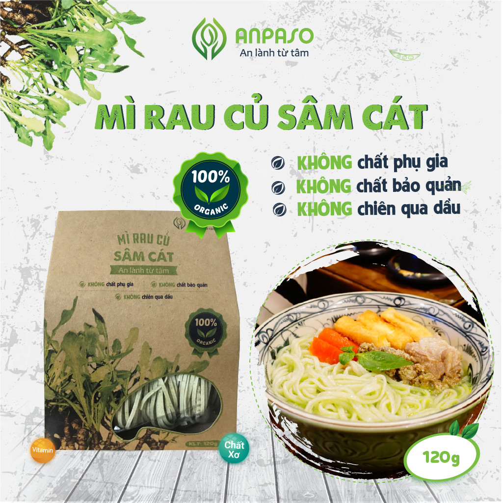Mì Rau Sâm Cát Organic Anpaso 120g