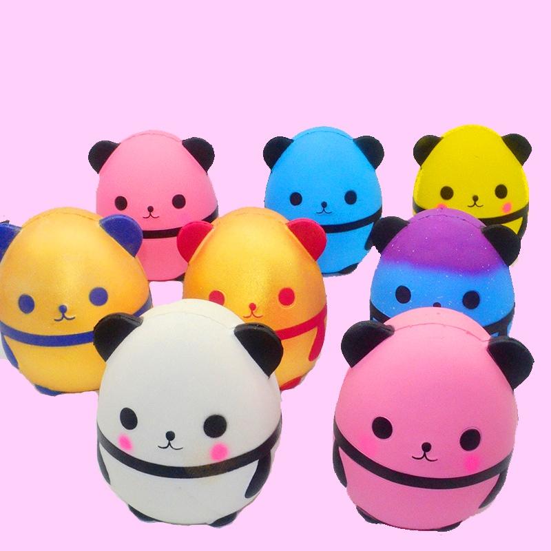 Squishy Lớn JUMBO Hình gấu trúc màu hồng Đồ Chơi Xốp Giảm Stress Hình mềm mịn dễ Thương đàn hồi Cho Bé
