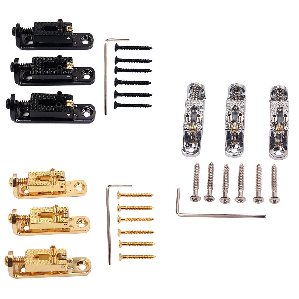 3Pcs Single Guitar Bridge for 3/4/5/6 String Guitar Cigar  Box Banjo Parts