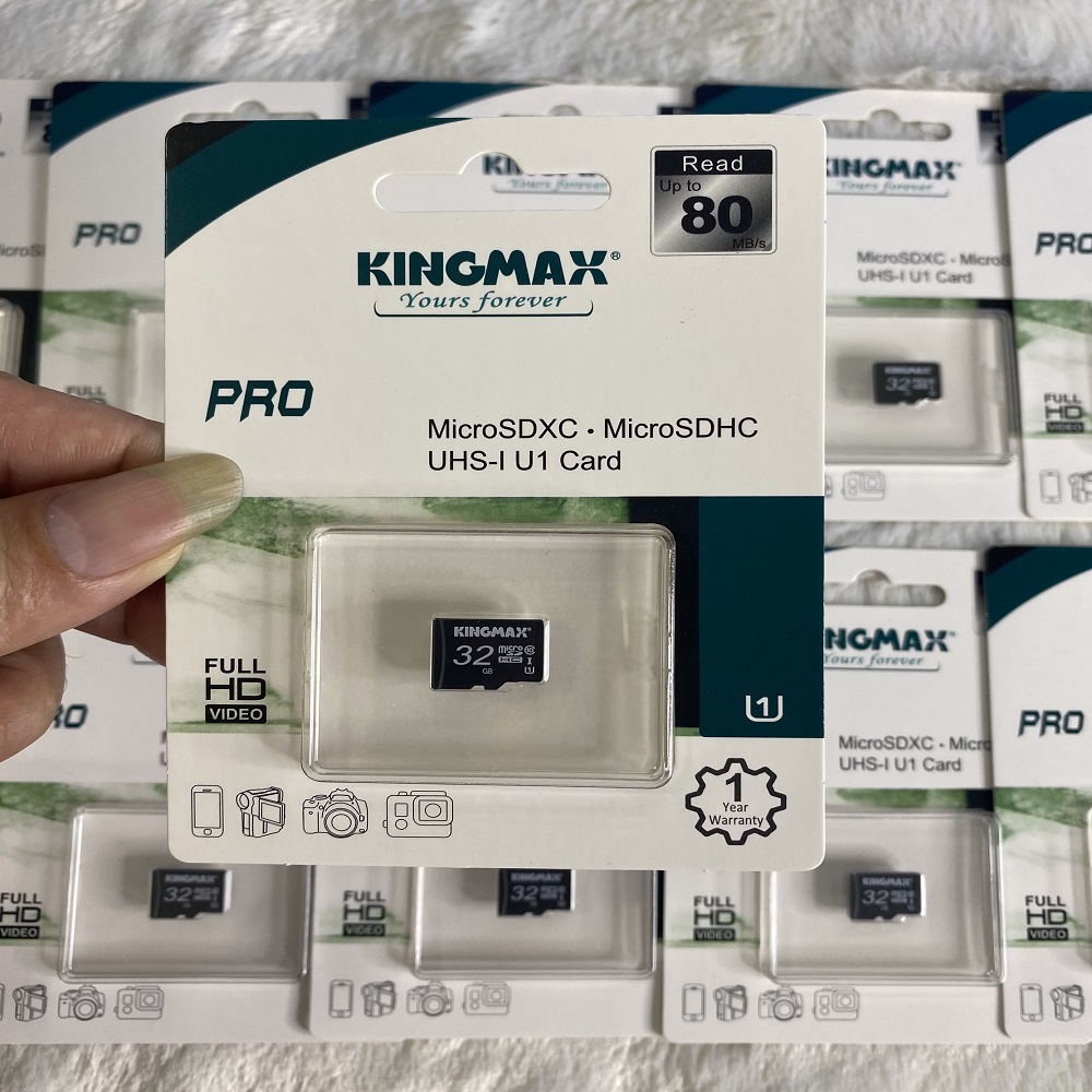 10 Thẻ Nhớ Micro SD 32G KINGMAX - Class 10 - Thẻ Nhớ Dành Cho Điện Thoại / Máy Ảnh / Camera - Hàng Chính Hãng