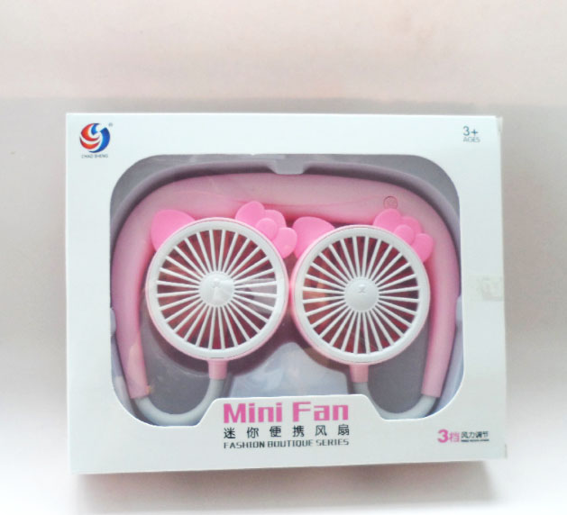 Quạt đeo cổ neck mini fan USB 3 tốc độ gió có thiết kế siêu dễ thương phiên bản mèo lười dành cho chị em