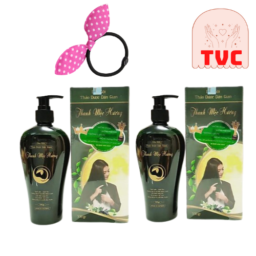 Combo 2 chai Dầu gội thảo dược Thanh Mộc Hương , Tặng Kèm Cột Tóc Tai Thỏ Màu Ngẫu Nhiên