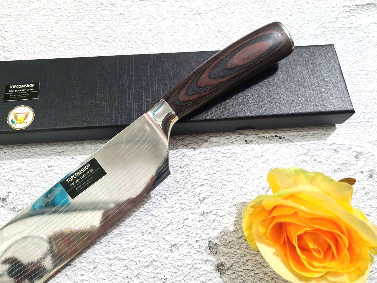 DAO - DAO BẾP NHẬT BẢN USUBA THÉP DAMASCUS MÃ A2 DT125 nt topcoomshop vn