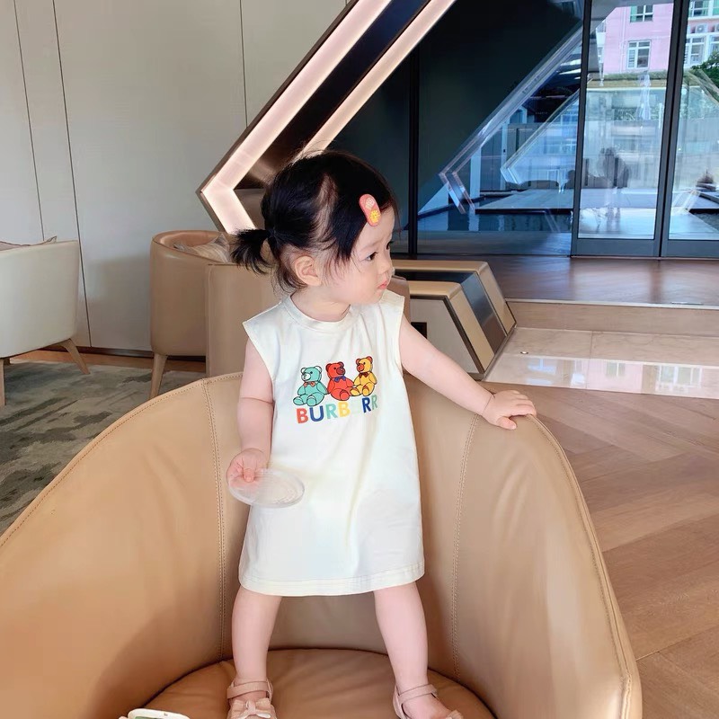 SET 3 VÁY COTTON SÁT NÁCH THOÁNG MÁT CHO BÉ GÁI FORM SUÔNG THOẢI MÁI