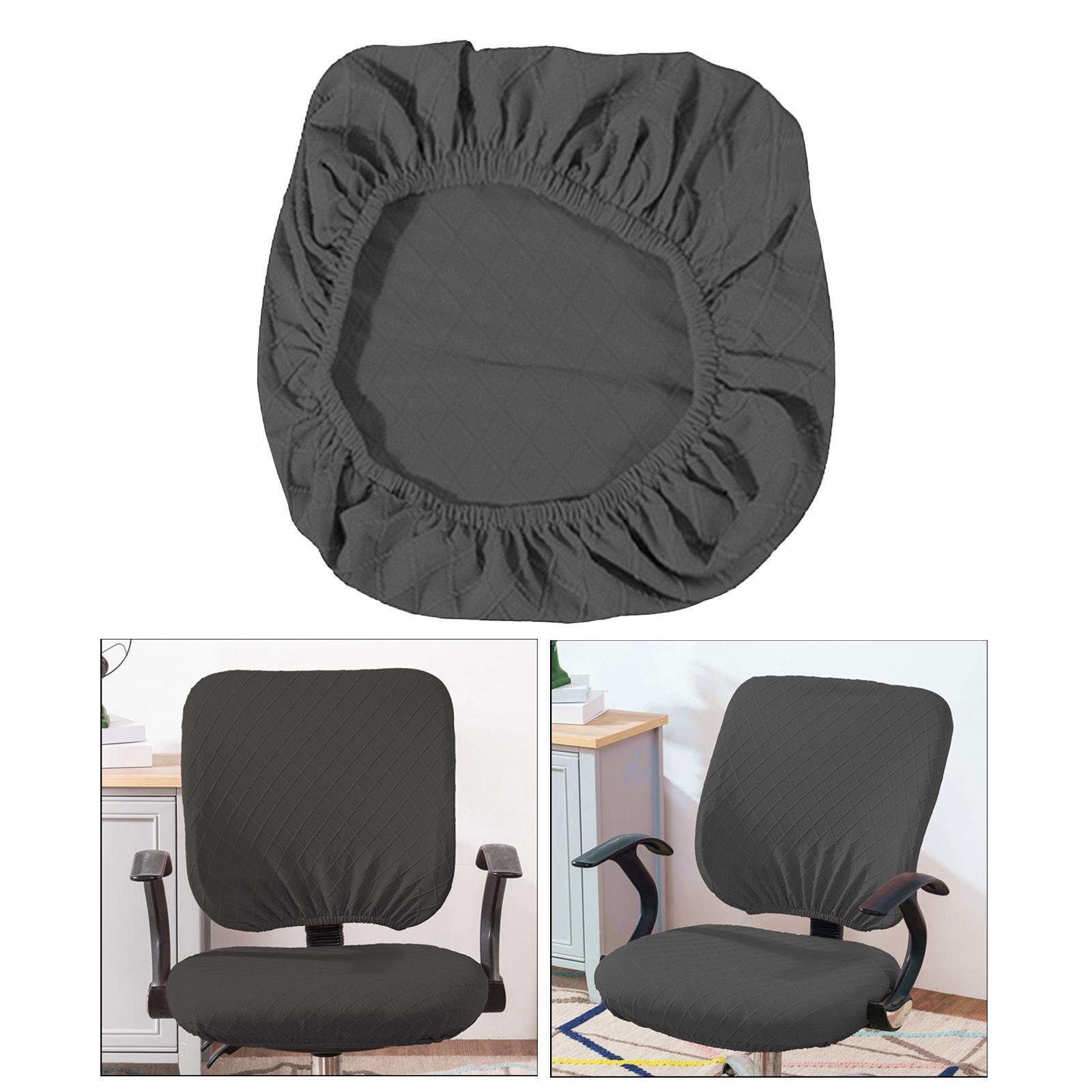 2Pcs Stretch Chair Covers Solid Office Salon Resturant Seat Cover