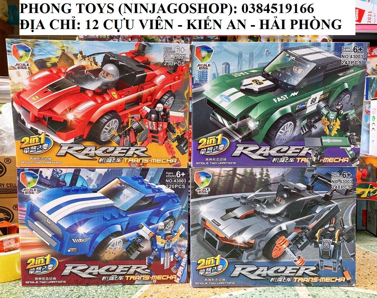 Lắp ráp xếp hình lego racing 43003 : Xe ô tô biến hình robot 2 in 1