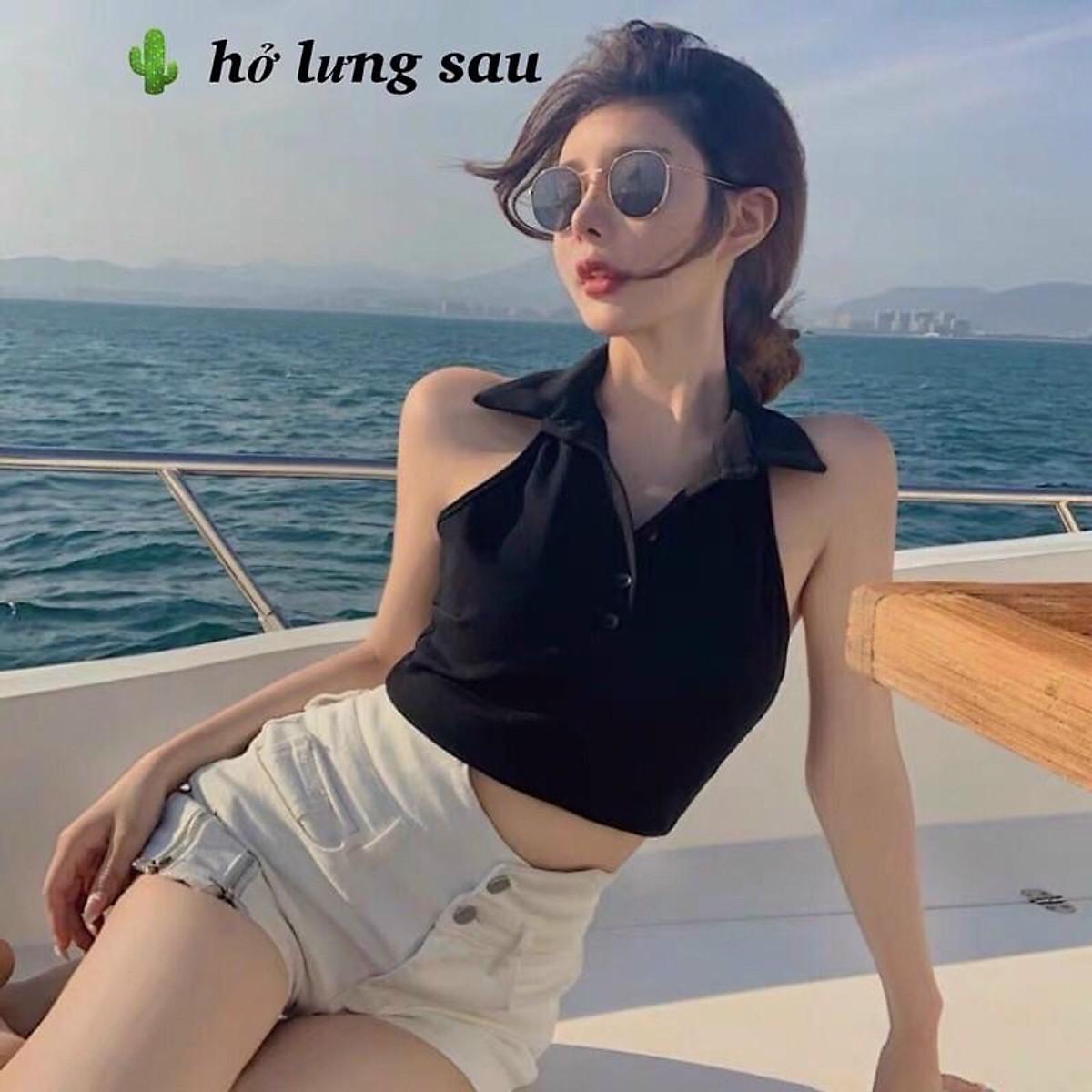 Áo yếm nữ hở lưng nhiều màu cho nữ đi chơi đi tiệc xinh xắn aloha