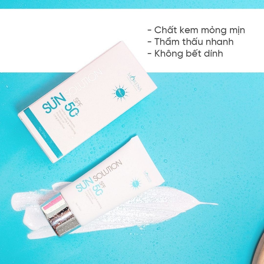 SUN SOLUTION Kem Chống Nắng HUYỀN PHI Dưỡng Ẩm Làm Trắng Da Chống lão hóa dung tích 50ml