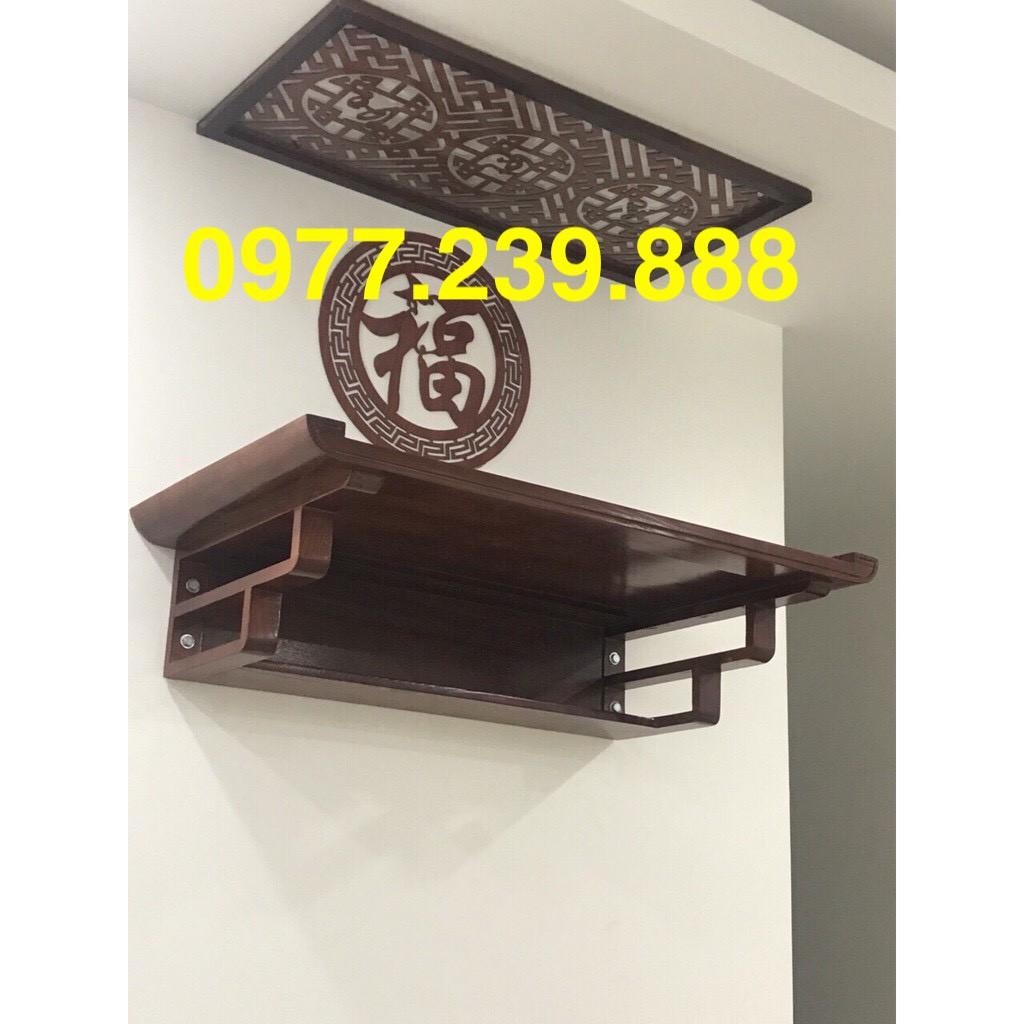 bàn thờ gỗ sồi 61cm kèm chắn khói