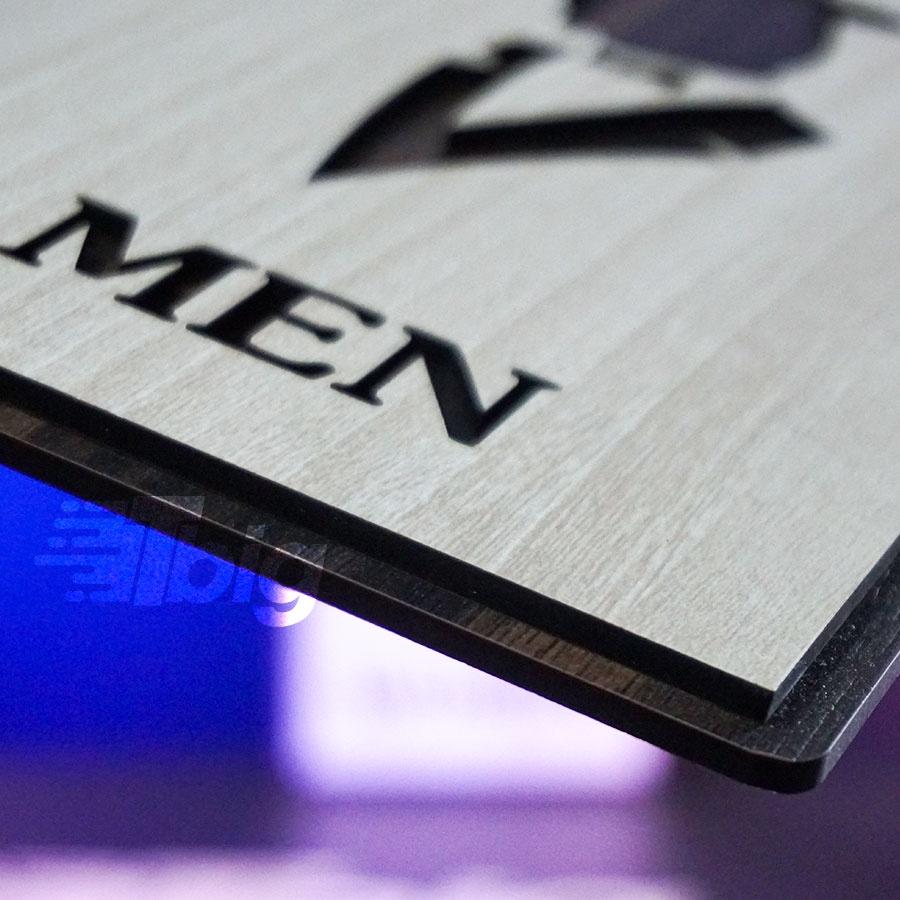 Bộ bảng toilet - WC chỉ dẫn nhà vệ sinh nam nữ (women men) bằng gỗ cắt laser decor đẹp