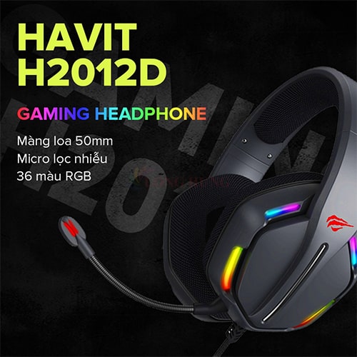 Tai nghe chụp tai có dây Gaming Havit H2012d - Hàng chính hãng