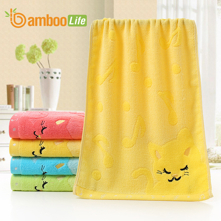 Khăn mặt sợi tre Khăn rửa mặt lau mặt Bamboo Life BBL056 hàng chính hãng - Vàng