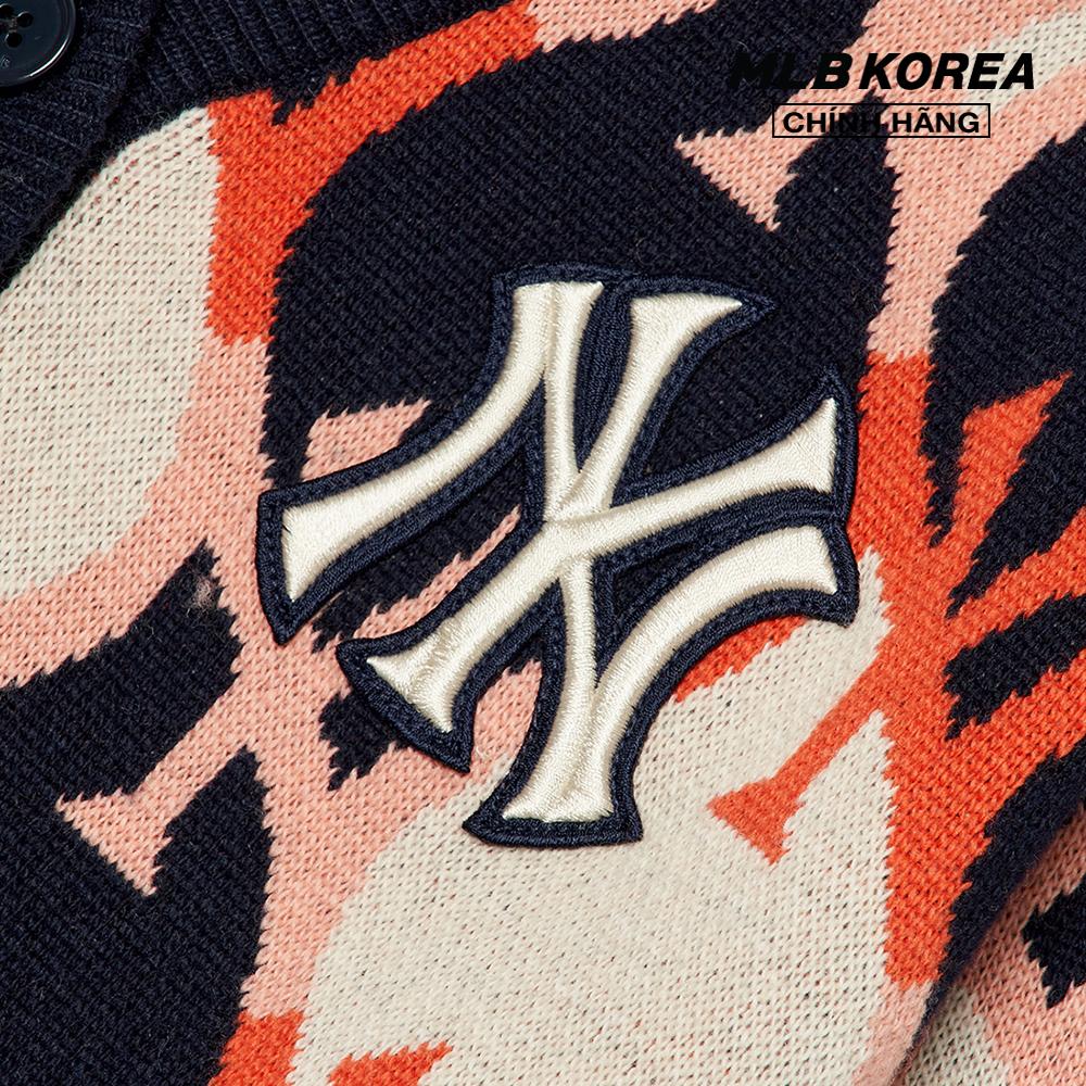 MLB - Áo khoác cardigan nữ Argyle Monogram Crop 3FKCY0124