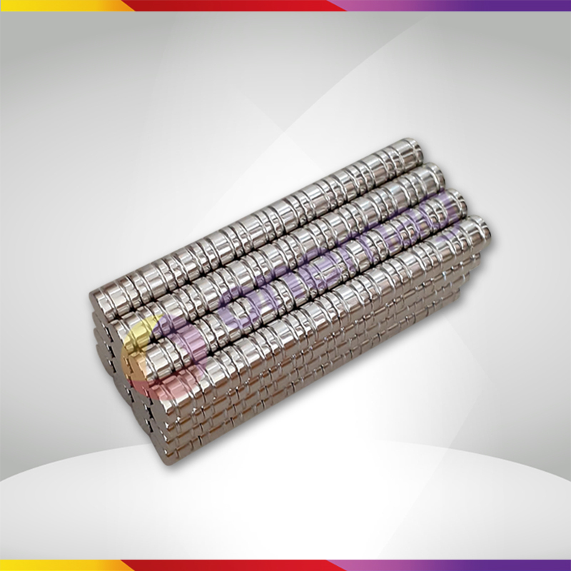 10 Viên Nam Châm Đất Hiếm 10x10mm 2 Rãnh Mạ Niken Lực Từ N35 Cực Mạnh
