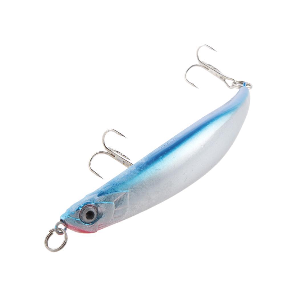 2pcs Topwater Fishing Lures Baits Crankbaits with Treble Hooks Green/Blue with High Quality Durable to Use