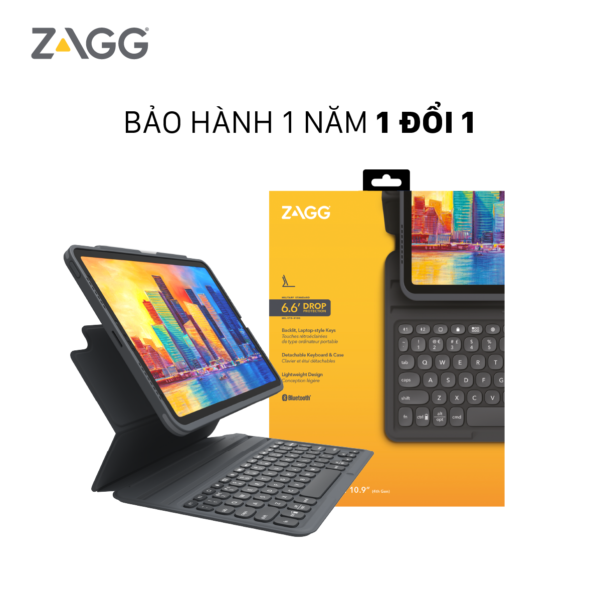 Ốp lưng kèm bàn phím ZAGG Pro Keys iPad 10.9 inch - 103407271 - Hàng chính hãng