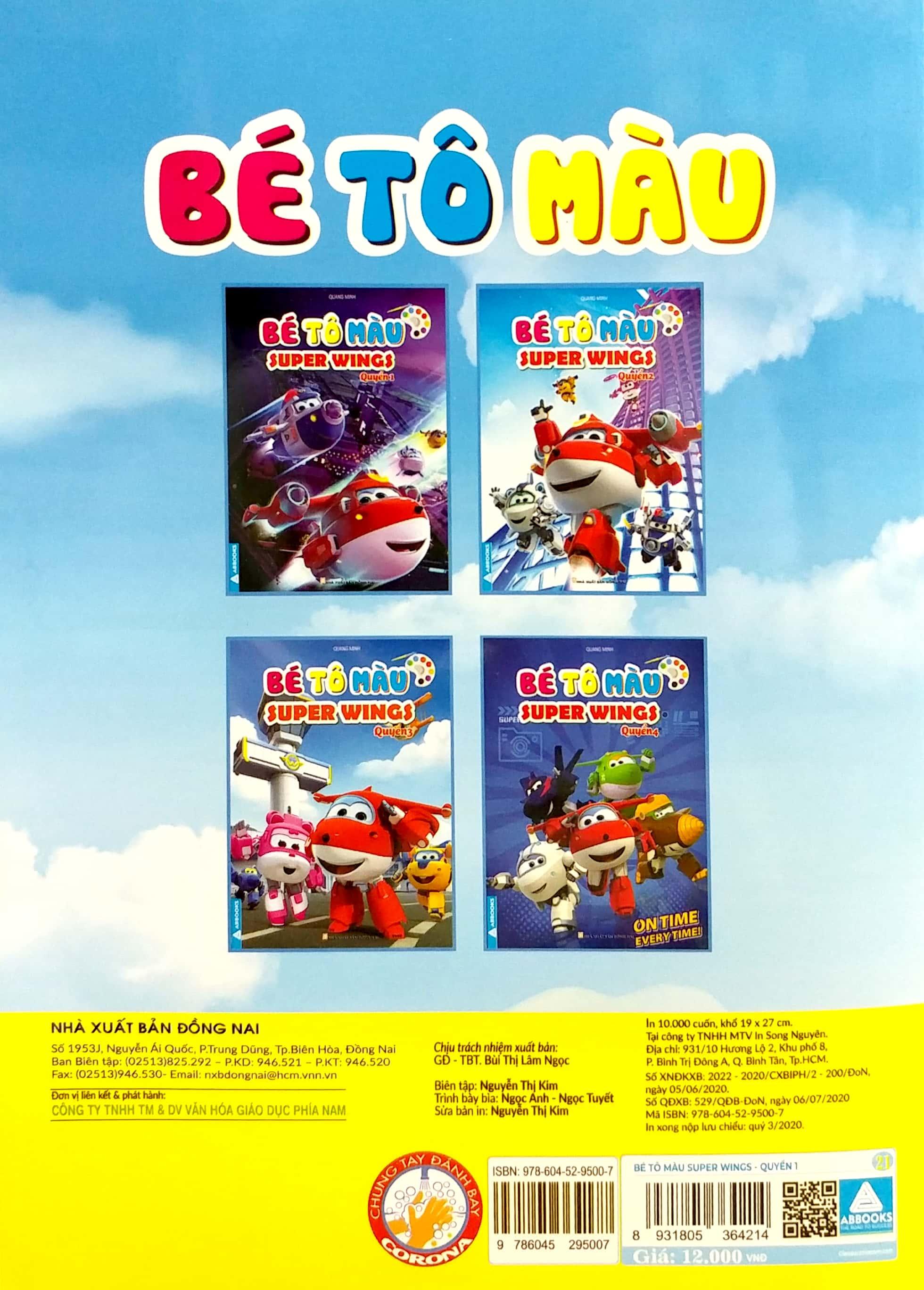 Bé Tô Màu Super Wings - Quyển 1