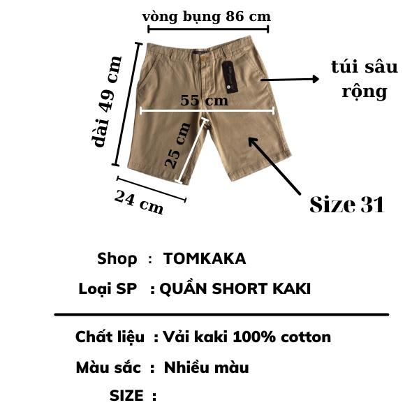 Quần đùi nam quần short kaki lửng ngố cao cấp Tomkaka vải mềm mịn nhiều màu QS 01