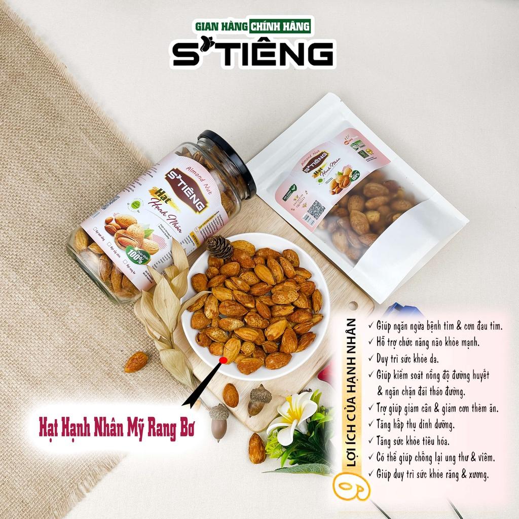 500Gr Hạt Hạnh Nhân Mỹ Mõng Vỏ Rang Bơ STIENG Giòn Ngon Giàu Dinh Dưỡng