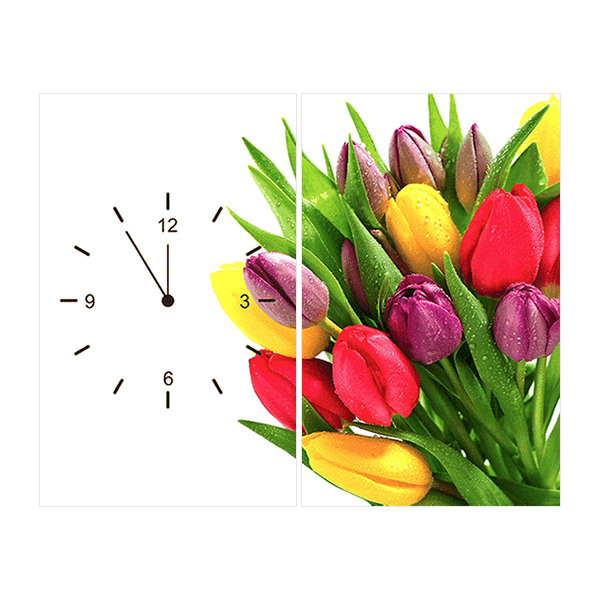 Tranh Đồng Hồ Hoa Tulip TDH06