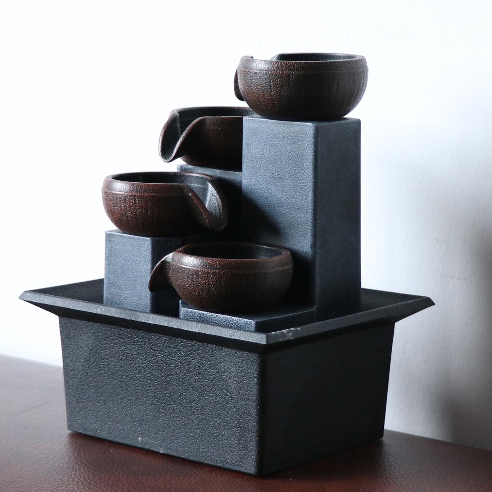 1pc Tabletop Fountain Feng Shui Ornaments Waterfall Small Size Decor Craft