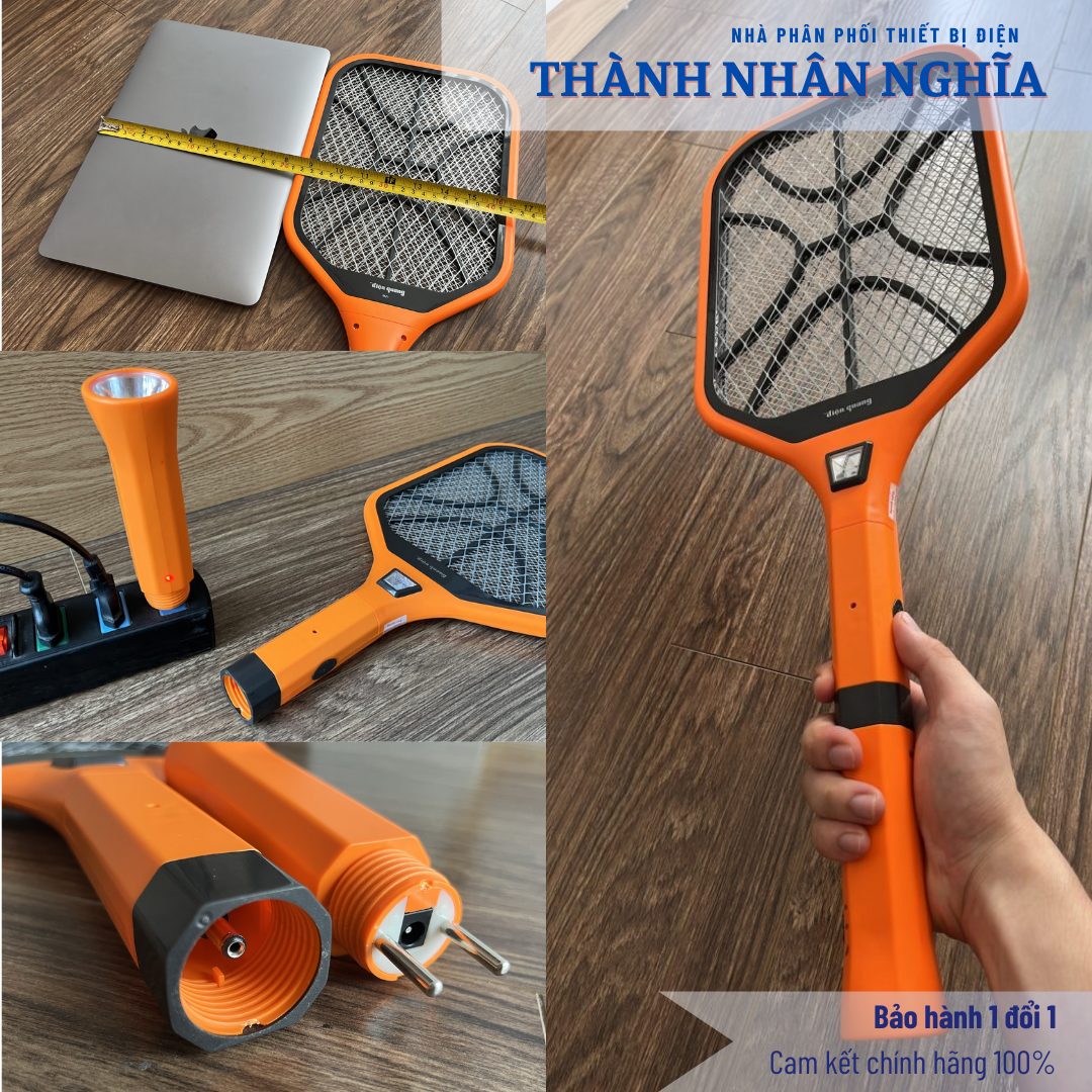 Bộ vợt muỗi đa năng Điện Quang ĐQ EMR08L OBL - Xả nhanh dòng điện 5 giây