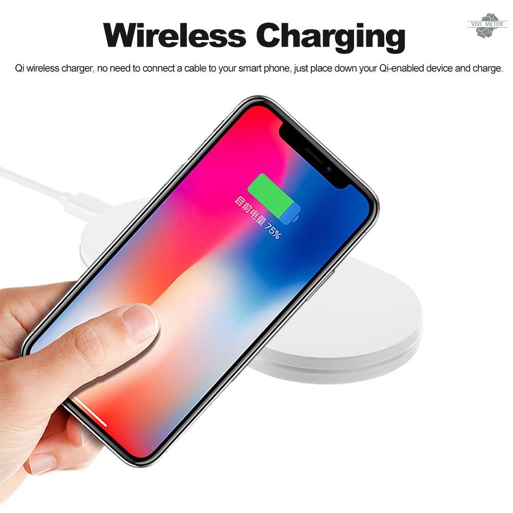 Đế Sạc Không Dây Q100 Có Đèn Led Cho Iphone X 8 Plus S8 Plus