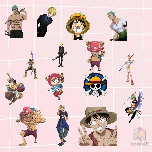 Miếng dán Stickers truyện One Piece