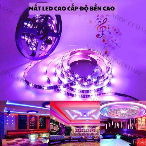 Đèn led tiktok, 16 TRIỆU MÀU APP NHÁY THEO NHẠC BỌC SILICON TẶNG NGUỒN 12V + REMOTE, dây led RGB, decor trang trí phòng
