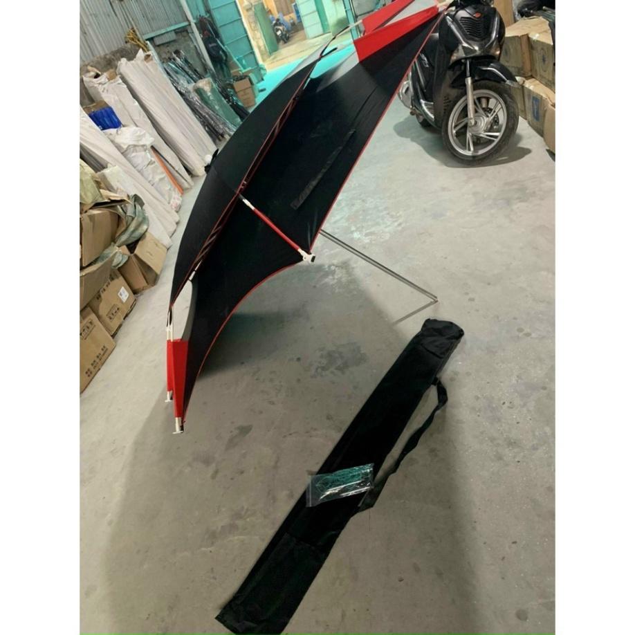 Ô câu cá cao cấp, ô đi câu 2 tầng hoạ tiết đen đỏ - sale to