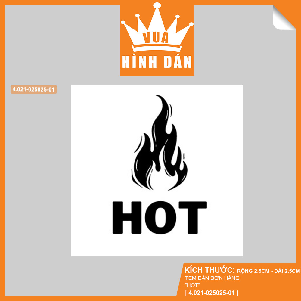 Set 100/200 sticker HOT - tem dạng decal có keo dán hộp, túi hàng, gói quà