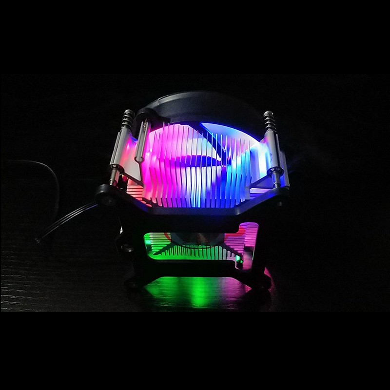 Quạt tản nhiệt CPU Led rainbow 11X for Intell lõi đồng nguyên chất cho máy tính hàng nhập khẩu